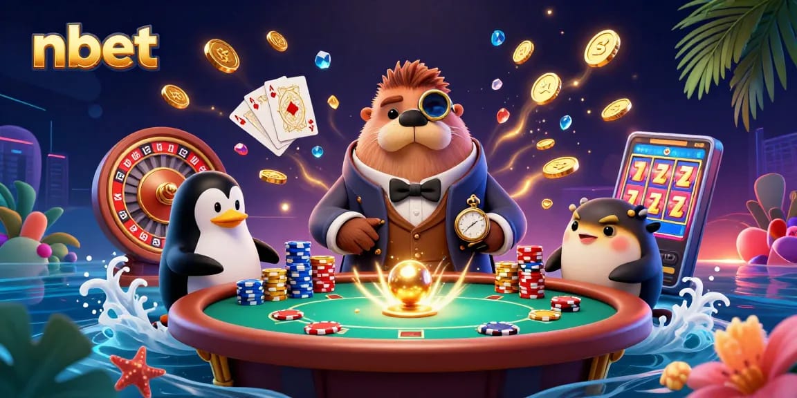 Join the thrilling nbet casino adventure with a jolly walrus, penguin dealer, and a bluffing pufferfish!
