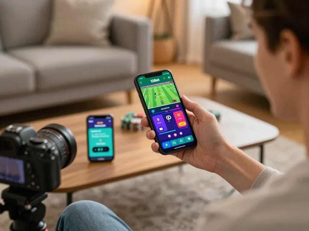 Kết nối với ứng dụng Liên kết 12bet cho cá cược trực tuyến trong không gian phòng khách ấm cúng