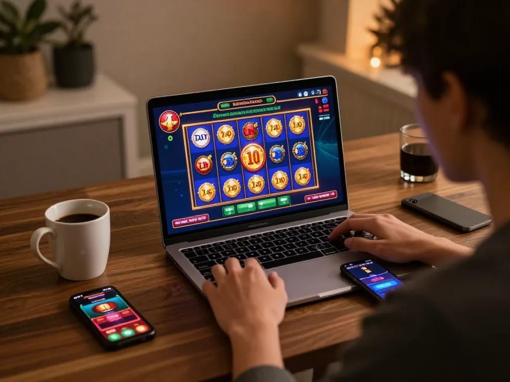 Engage in premium online gaming with mybenefitstatements while enjoying vibrant slot action in a cozy setting.