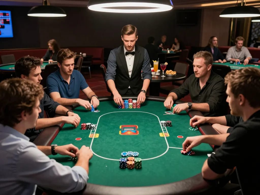 Engaged players strategizing at a poker table, showcasing the thrill of milkandhoneyclay gameplay