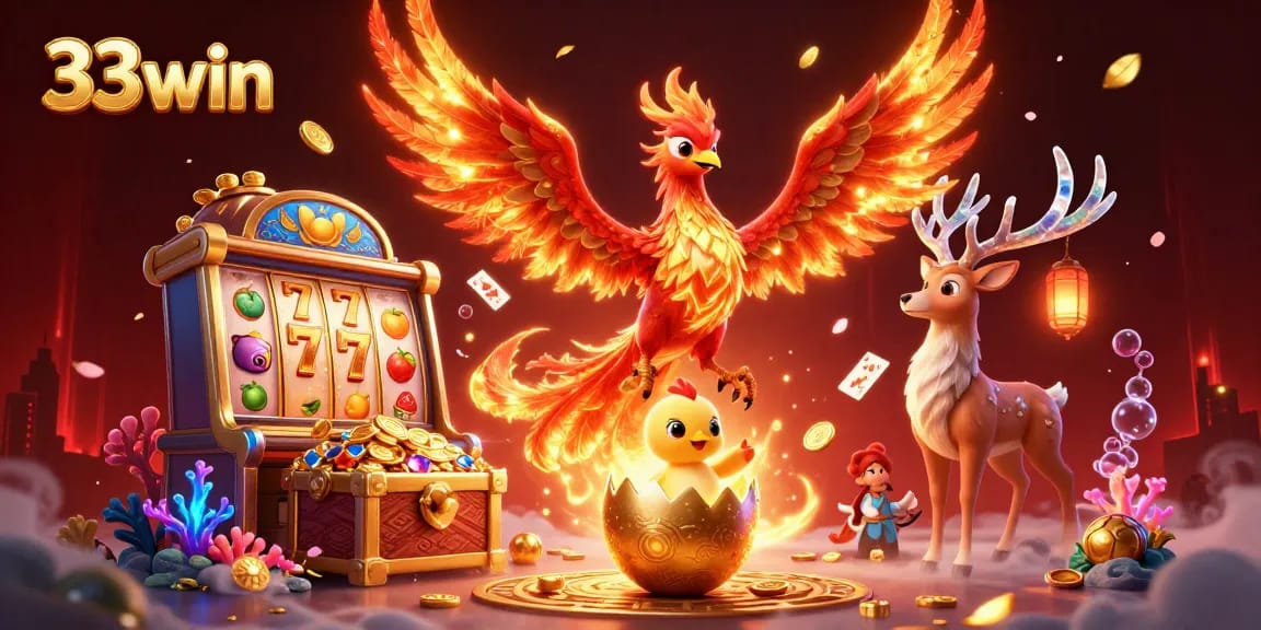 Experience thrilling gameplay at 33win with jackpot slots and captivating characters soaring through an exciting scene.