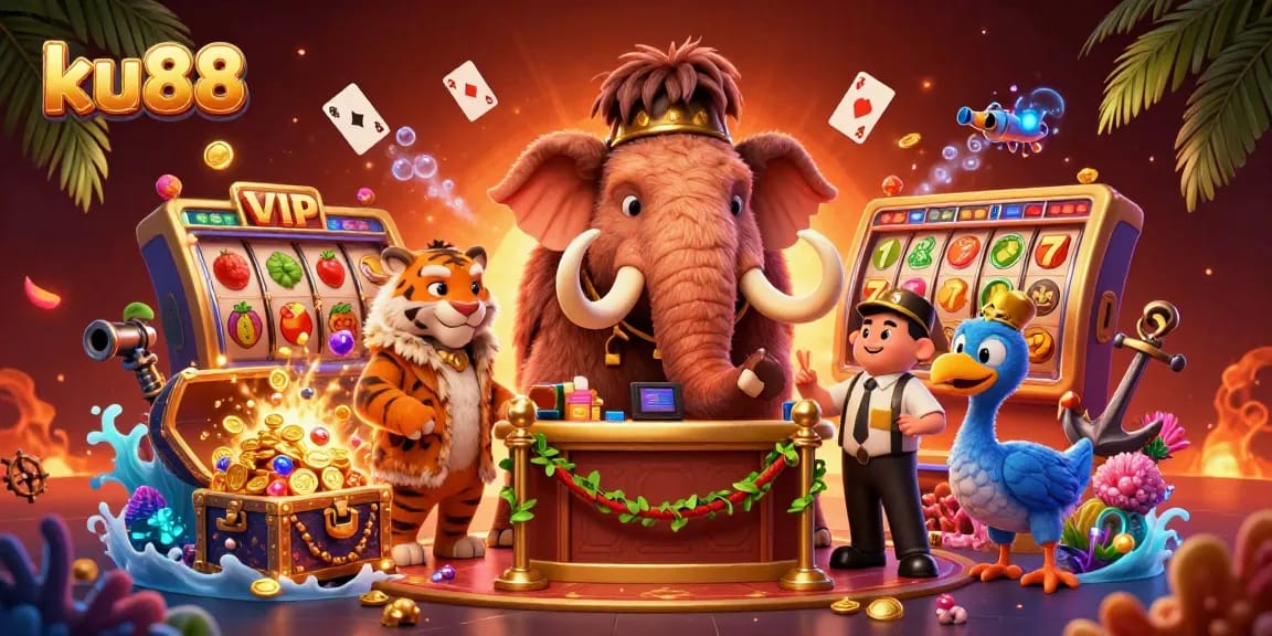 Experience excitement at ku88 casino with a woolly mammoth bouncer, saber-tooth VIP, and dodo doorman.