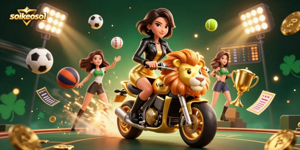 Engage in thrilling gambling excitement with soikeoso1 featuring striking visuals of a sports betting scene.