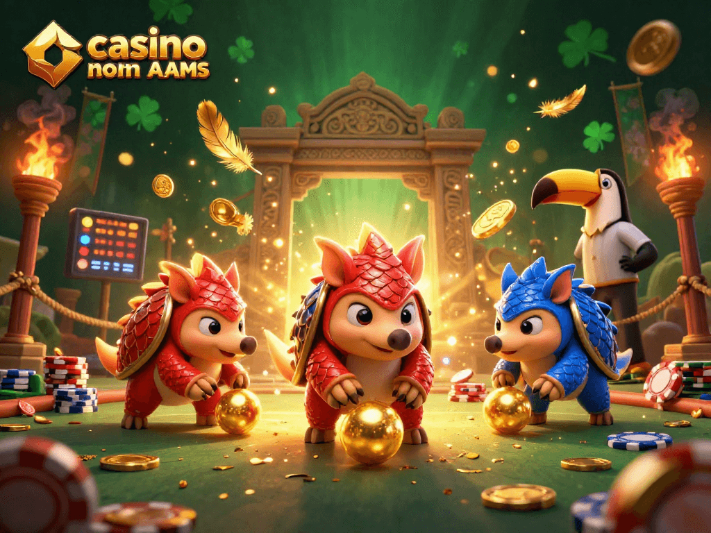 Gioca al casino online non AAMS con i pangolini avversari in un'arena di gioco piena di energia.
