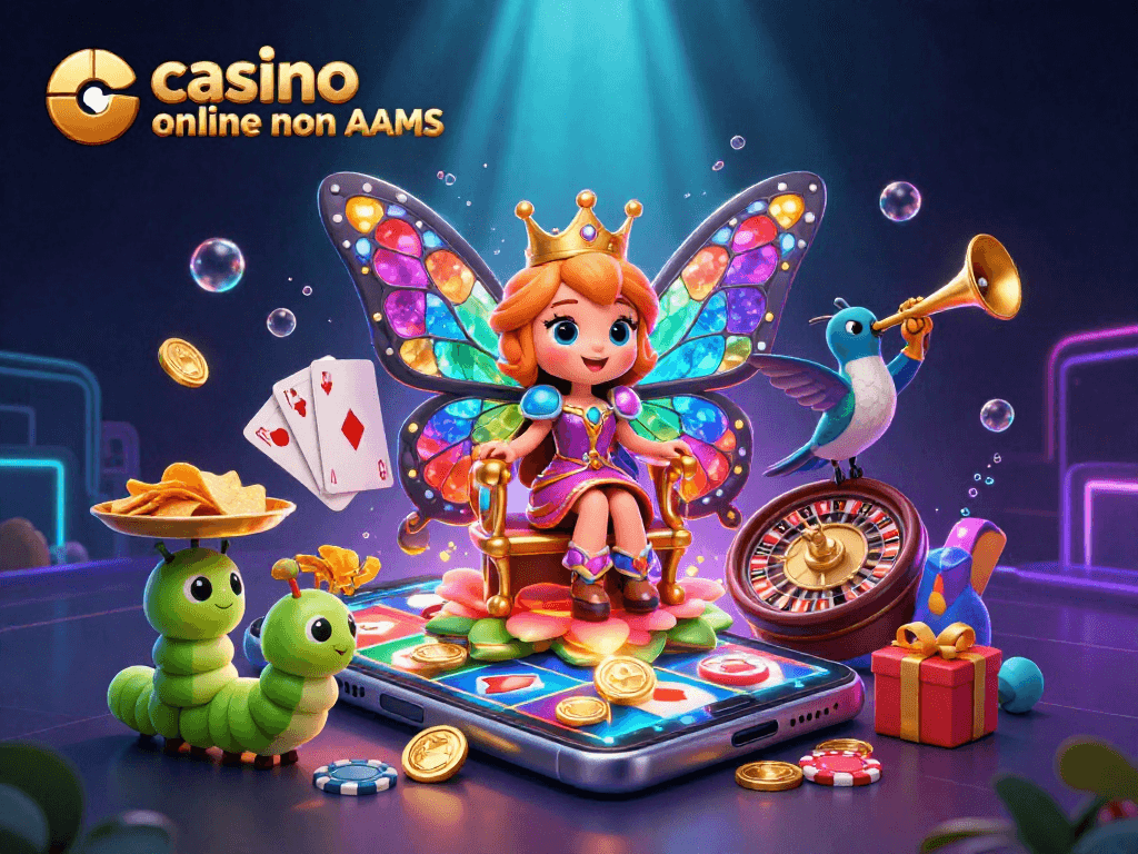 Gioca nei casino online non AAMS con una regina farfalla e i suoi servitori tra giochi e premi dorati.
