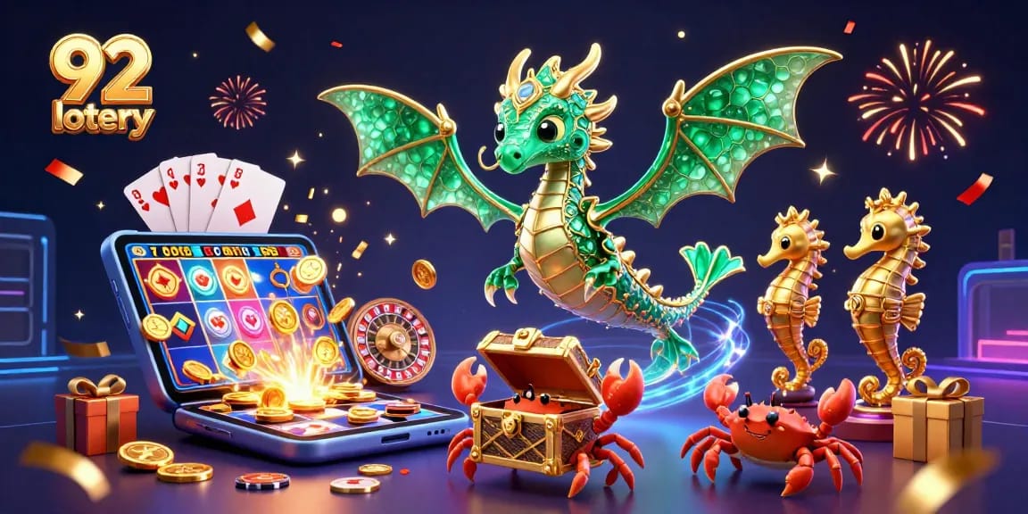Join the excitement with 92 lotery, featuring a magical sea dragon and thrilling games!