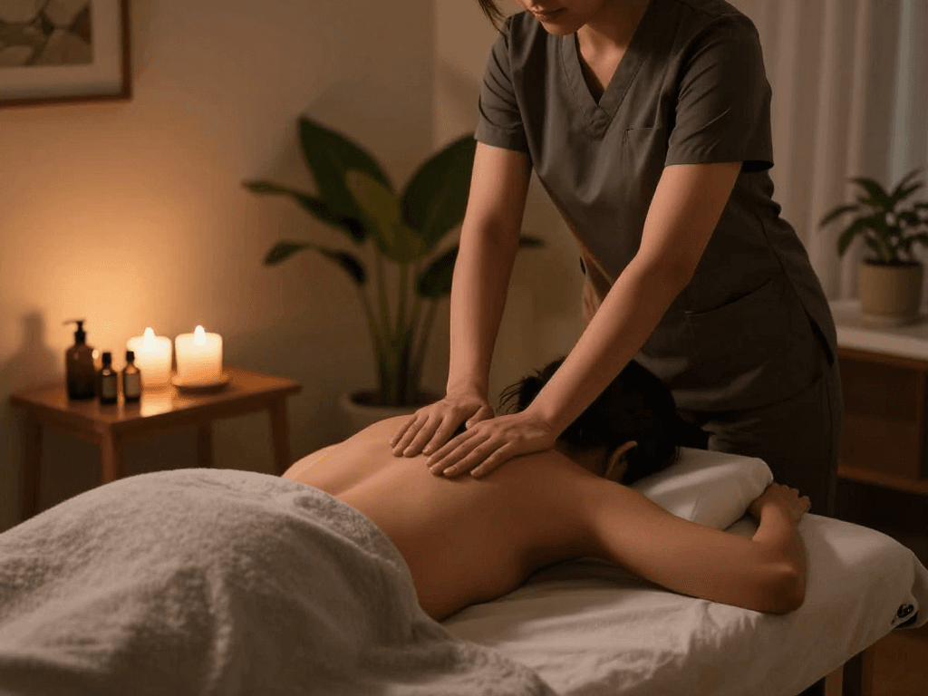 의정부출장마사지 session in a calming home environment with a professional therapist.