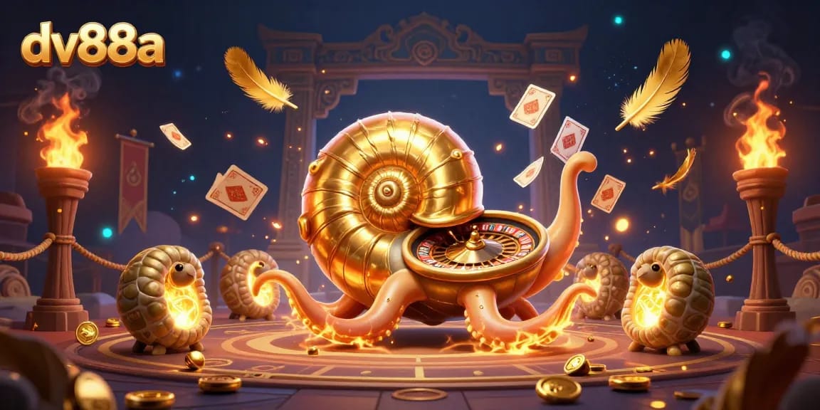 Spin the roulette and win big with dv88a's golden gaming experience, showcasing vibrant casino elements.