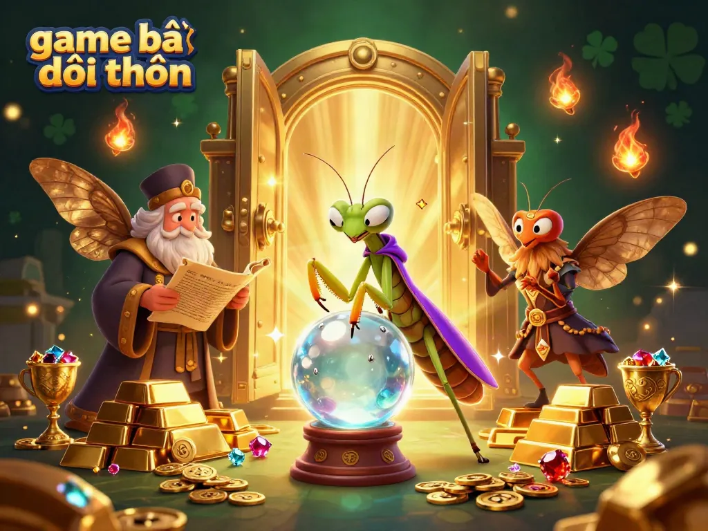 Experience thrilling game bài đổi thưởng adventures with fantastic characters and treasures in a vibrant, mystical setting.
