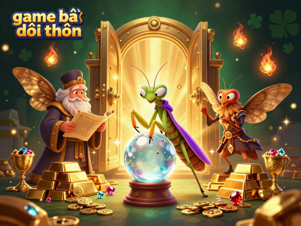 Experience thrilling game bài đổi thưởng adventures with fantastic characters and treasures in a vibrant, mystical setting.
