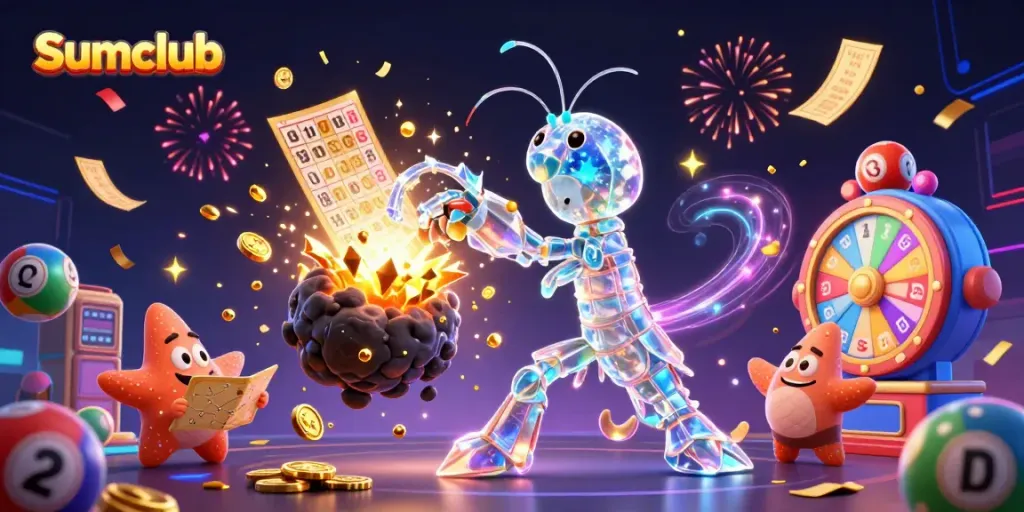 Experience the vibrant world of Sumclub with dynamic gambling elements and colorful characters.