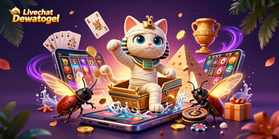 Experience exhilarating gameplay at Livechat Dewatogel with a vibrant casino scene full of winning elements.