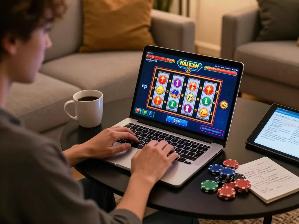 Immerse in votekindness while enjoying an online slot game from a cozy home setup.