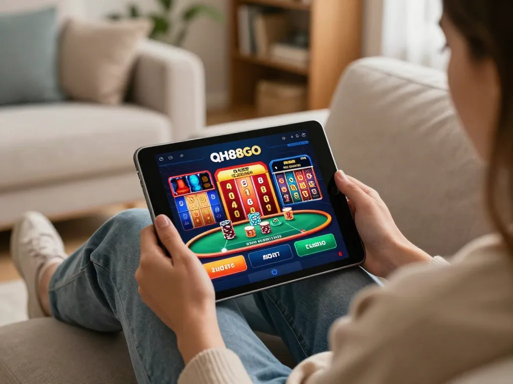Experience thrilling gameplay with qh88go while enjoying a cozy home setting and strategic betting choices.