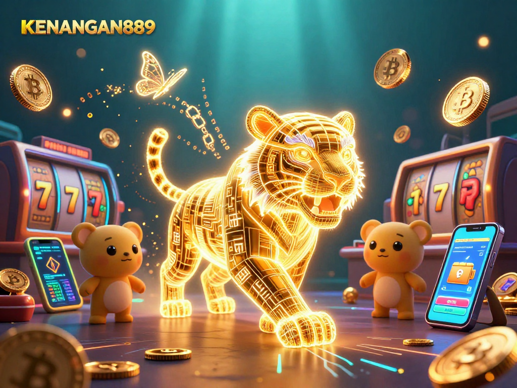 KENANGAN889 offers an immersive gaming experience with vibrant visuals in this rich casino scene.