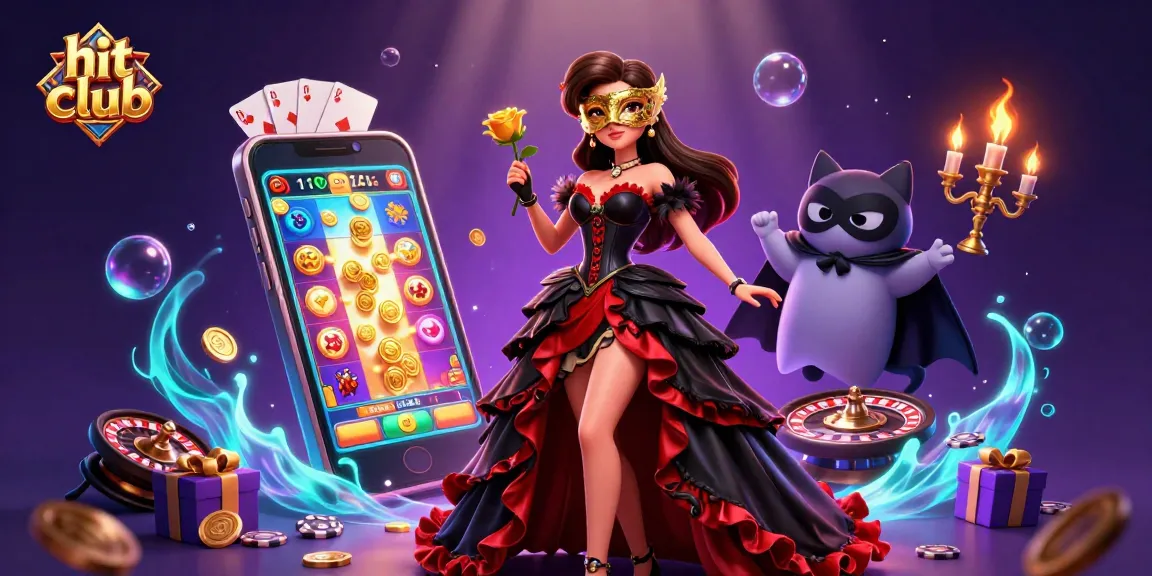 Win big at hit club with an immersive casino illustration featuring thrilling slot games and rich visuals.