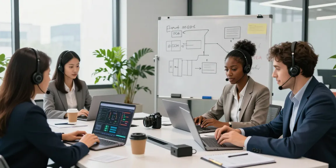 Proactive IT support services for small business showcased by a diverse team collaborating in a modern office.