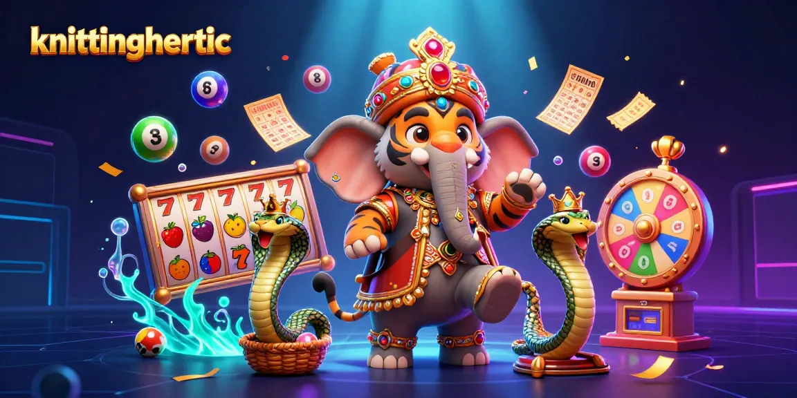 Catch thrilling wins with knittingheretic in a vibrant casino scene featuring slot reels and dynamic elements.