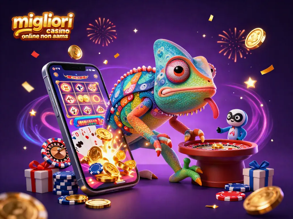 I migliori casinò online non aams offrono bonus generosi e giochi emozionanti in un'illustrazione vivace.