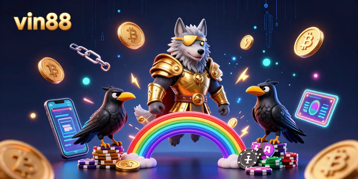 Experience thrilling gaming adventures at vin88 with vibrant casino elements and Norse-inspired characters.