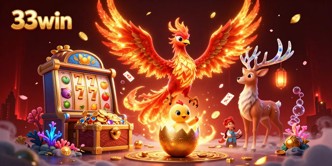 Experience thrilling gameplay at 33win with jackpot slots and captivating characters soaring through an exciting scene.