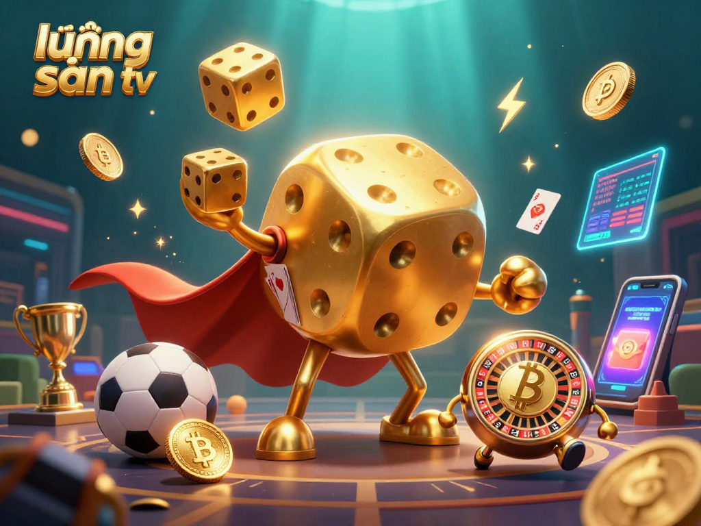 Experience dynamic sports betting with lương sơn tv’s lively golden dice golem and vibrant market elements.