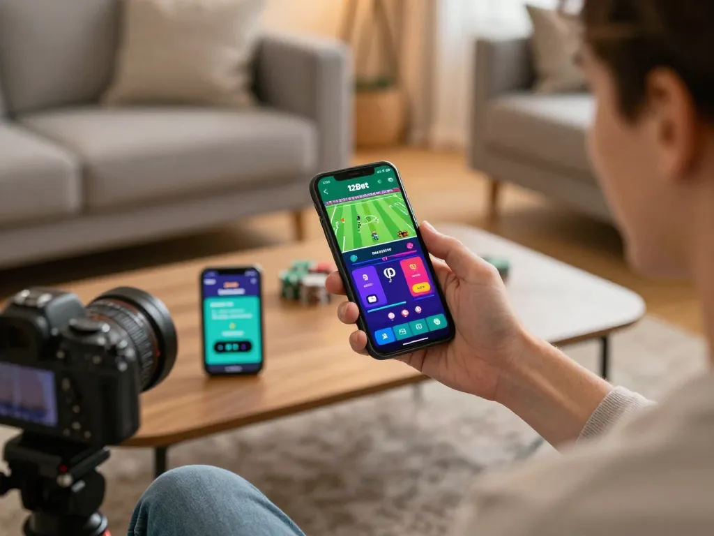Kết nối với ứng dụng Liên kết 12bet cho cá cược trực tuyến trong không gian phòng khách ấm cúng