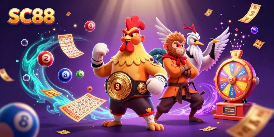 Experience thrilling gaming excitement at SC88 with vibrant characters and dynamic scenes.