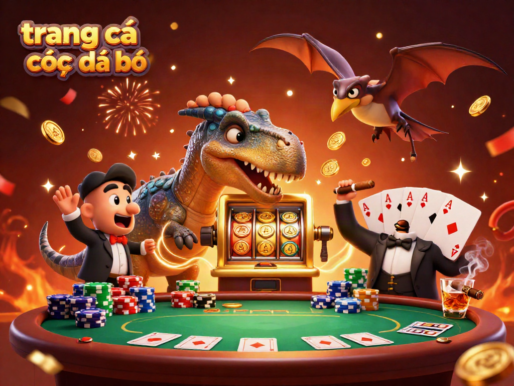 Trang cá cược đá bóng diễn ra với các nhân vật vui nhộn trong một bối cảnh sôi động.