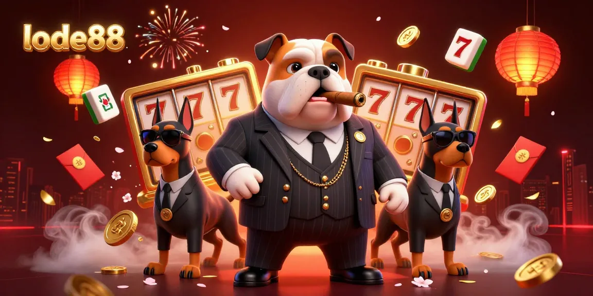 Win big with lode88 in this vibrant casino scene featuring a mafia boss and dynamic elements.