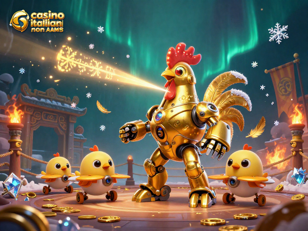 Vivi l'emozione con casino italiani non AAMS: robot e droni tra scintille d'oro.