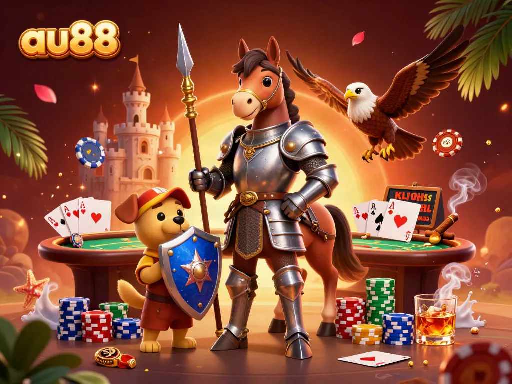 Experience thrilling gameplay with the exciting characters and vibrant casino elements at au88.