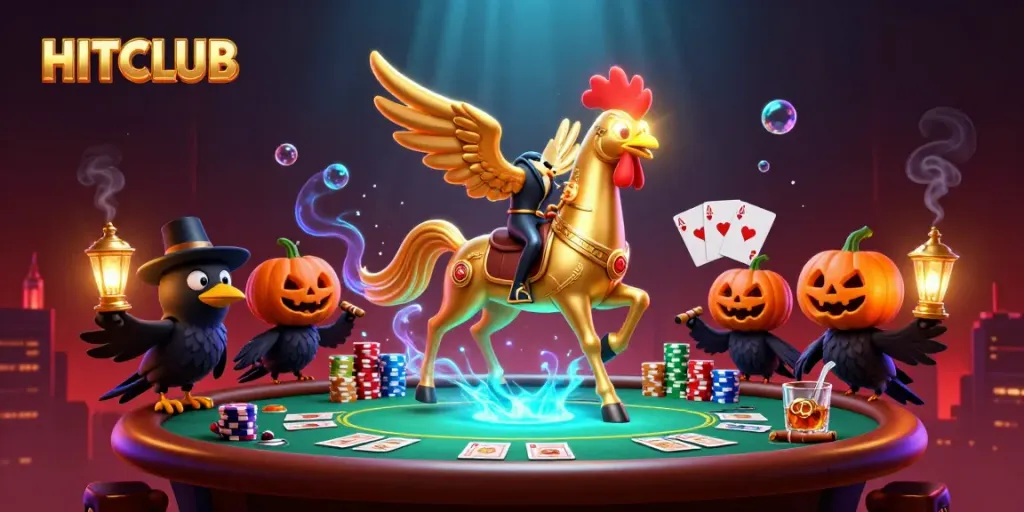 Experience the thrilling HITCLUB gameplay with vibrant casino features and captivating characters.