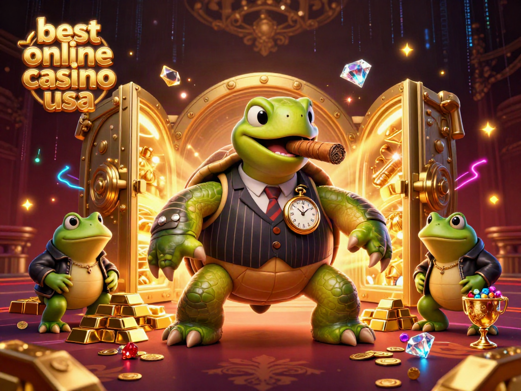 Experience the excitement at the best online casino USA with a turtle mobster and bullfrog enforcers.