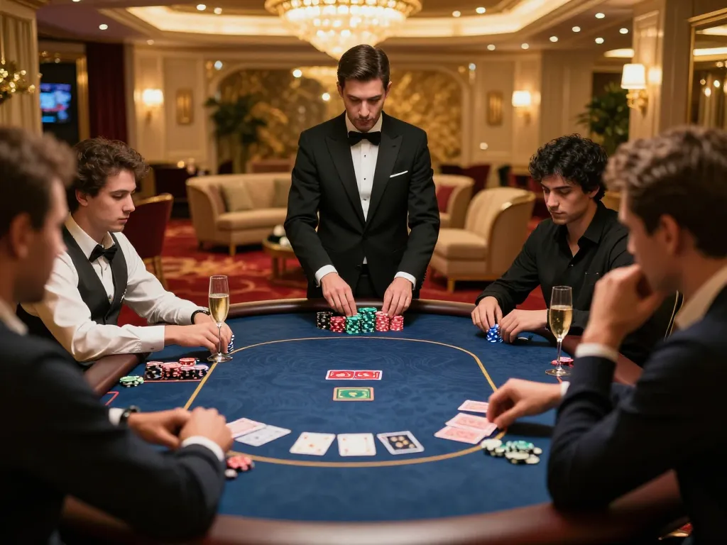 SC88 vip exclusive poker game scene with players and dynamic betting action