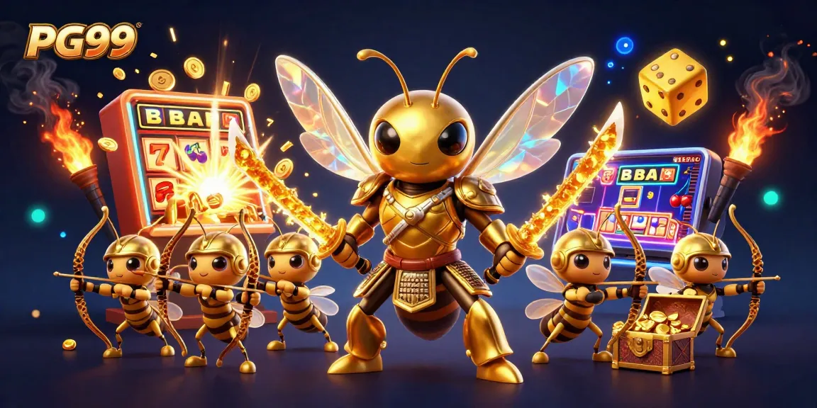 PG99 players enjoy dynamic slot games amidst golden rewards and vibrant casino features.