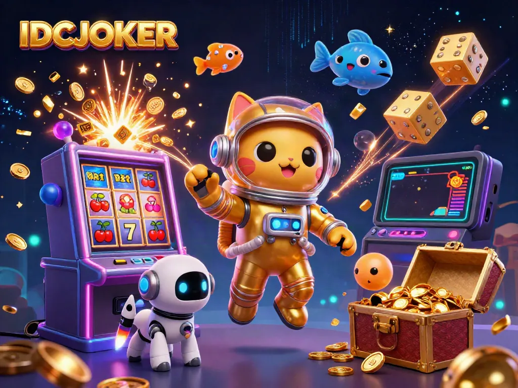Spin the reels with IDCJOKER's vibrant slot machine explosion and engaging casino features.