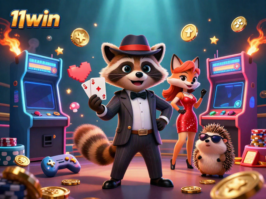 Experience the thrilling casino atmosphere with 11win's engaging characters and games.