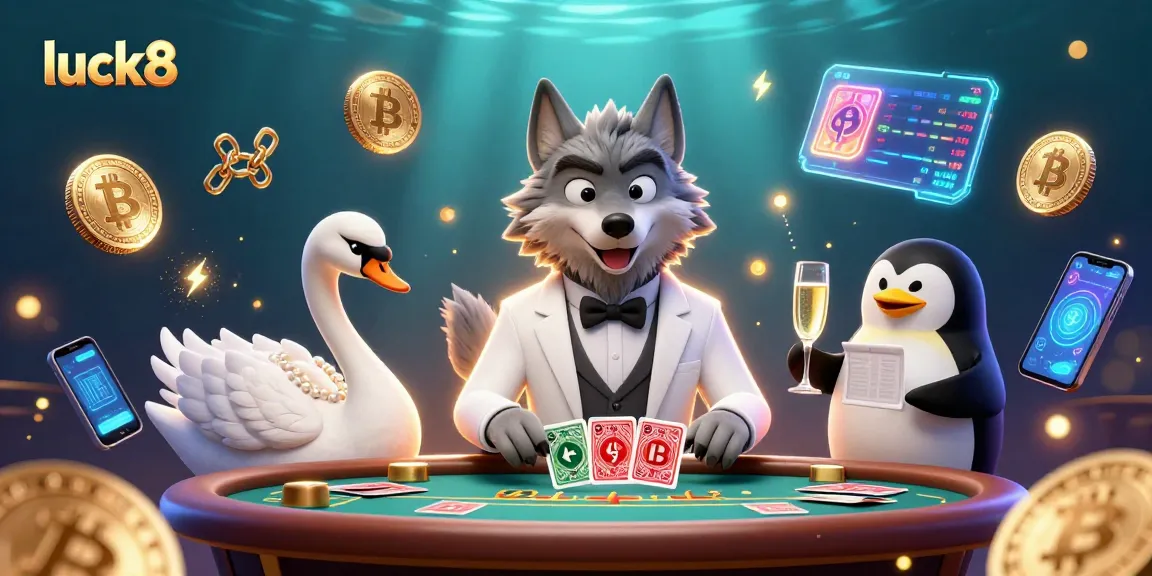 Engage in the excitement of luck8's dynamic casino experience with 3D characters and crypto elements.