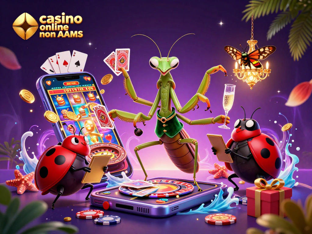 Scopri i migliori giochi nei casino online non AAMS con questa vivace illustrazione 3D.