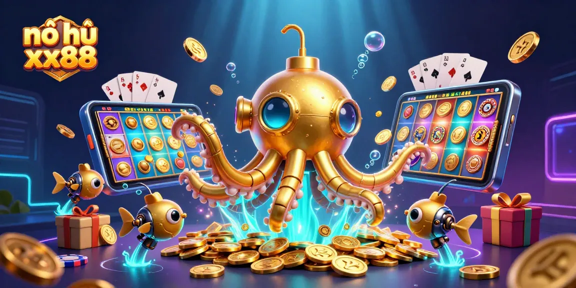 Spin the reels and win with nổ hũ xx88 in an ultra-detailed 3D illustration of an exciting underwater casino adventure.