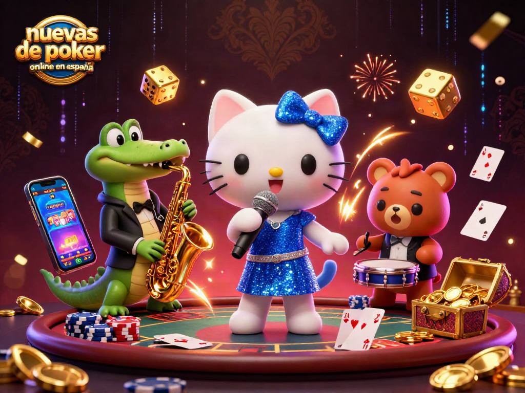 Juego emocionante en nuevas salas de póker online en España con personajes animados.