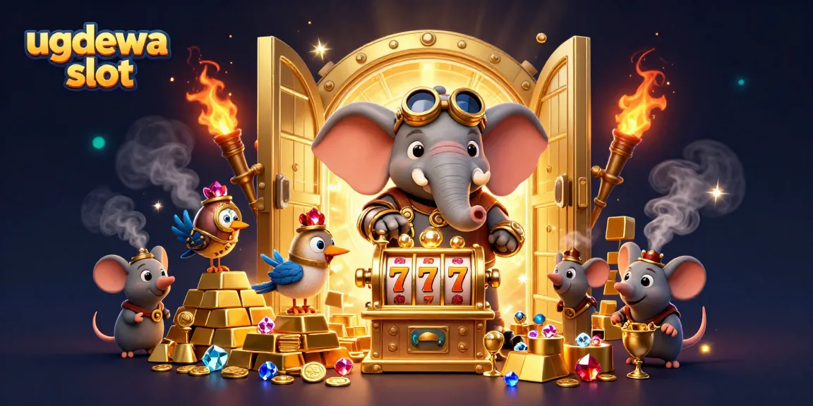 Experience the thrill of ugdewa slot with vibrant steampunk characters and golden rewards.