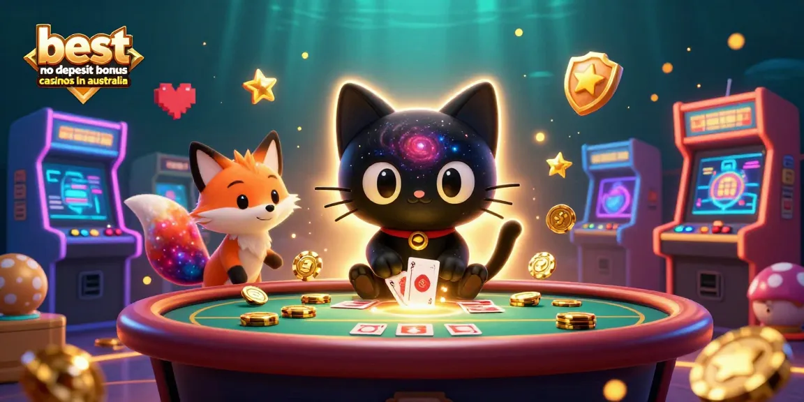 Engage in the exciting world of best no deposit bonus casinos in Australia with colorful gaming elements and dynamic characters.