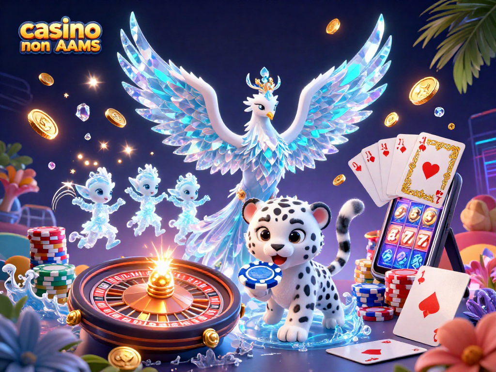 Gioca nei migliori casino online non AAMS con un'illustrazione 3D vibrante e dettagliata.