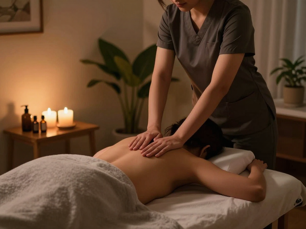 의정부출장마사지 session in a calming home environment with a professional therapist.