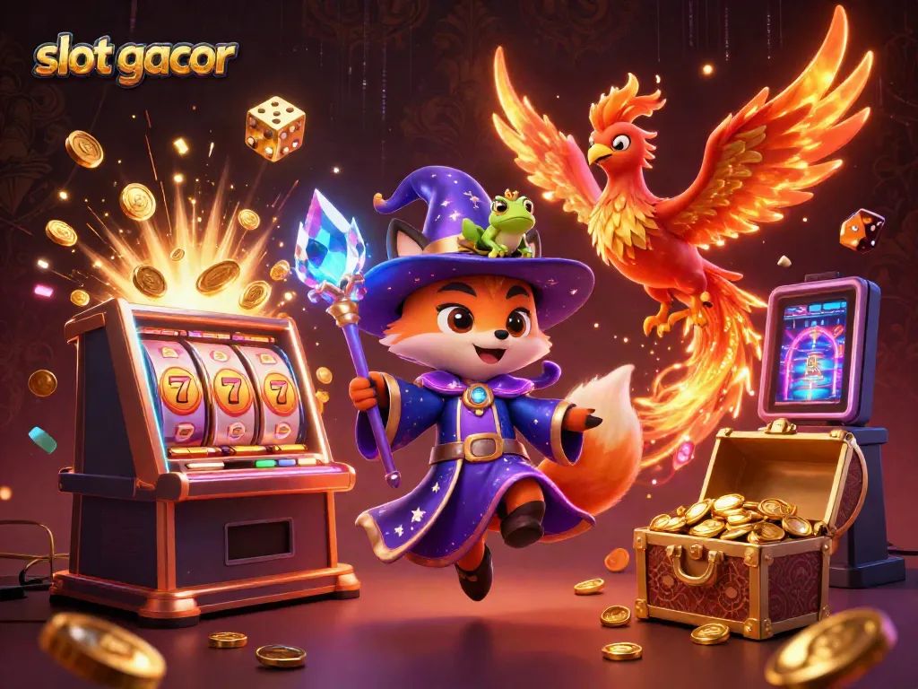 Engage with the magical world of slot gacor featuring a wizard fox, phoenix, and riches galore.