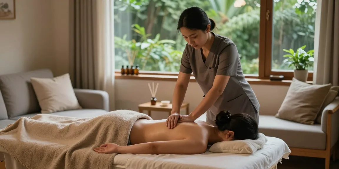 Rejuvenating 부평출장안마 experience with a professional massage therapist in a calming home environment.