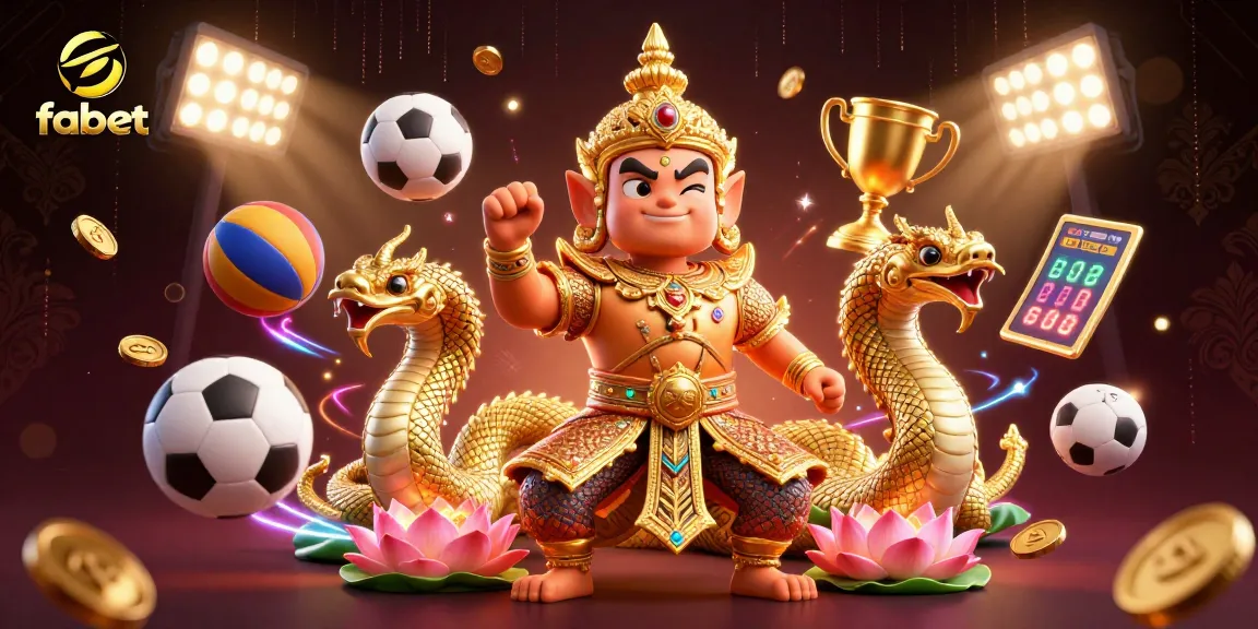 Experience fabet with dynamic sports balls and a friendly guardian in an engaging 3D casino scene.