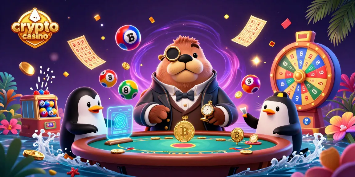 Giocati nel crypto casino con un ghiotto tricheco e un dealer pinguino mentre bluffi.